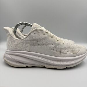 Hoka One One Clifton 9 Women's Size 9B White Running Shoes Sneakers 1127896WWH